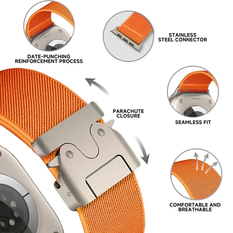 For Apple Watch Ultra 4/3/2 49 - Parachute Strap Elastic review and price