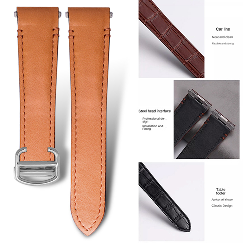 21mm 19mm Cow leather Watch St - Cartier Watch Tank review and price