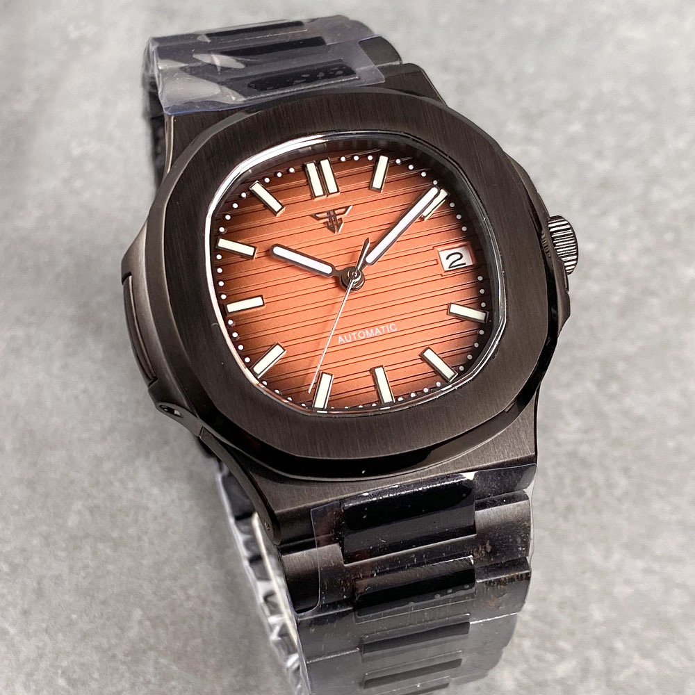 PVD Black Automatic Watch for  - Patek Philippe Watch Nautilus review and price