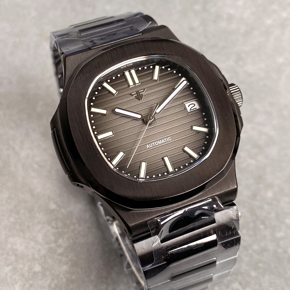 PVD Black Automatic Watch for  - Patek Philippe Watch Nautilus review and price