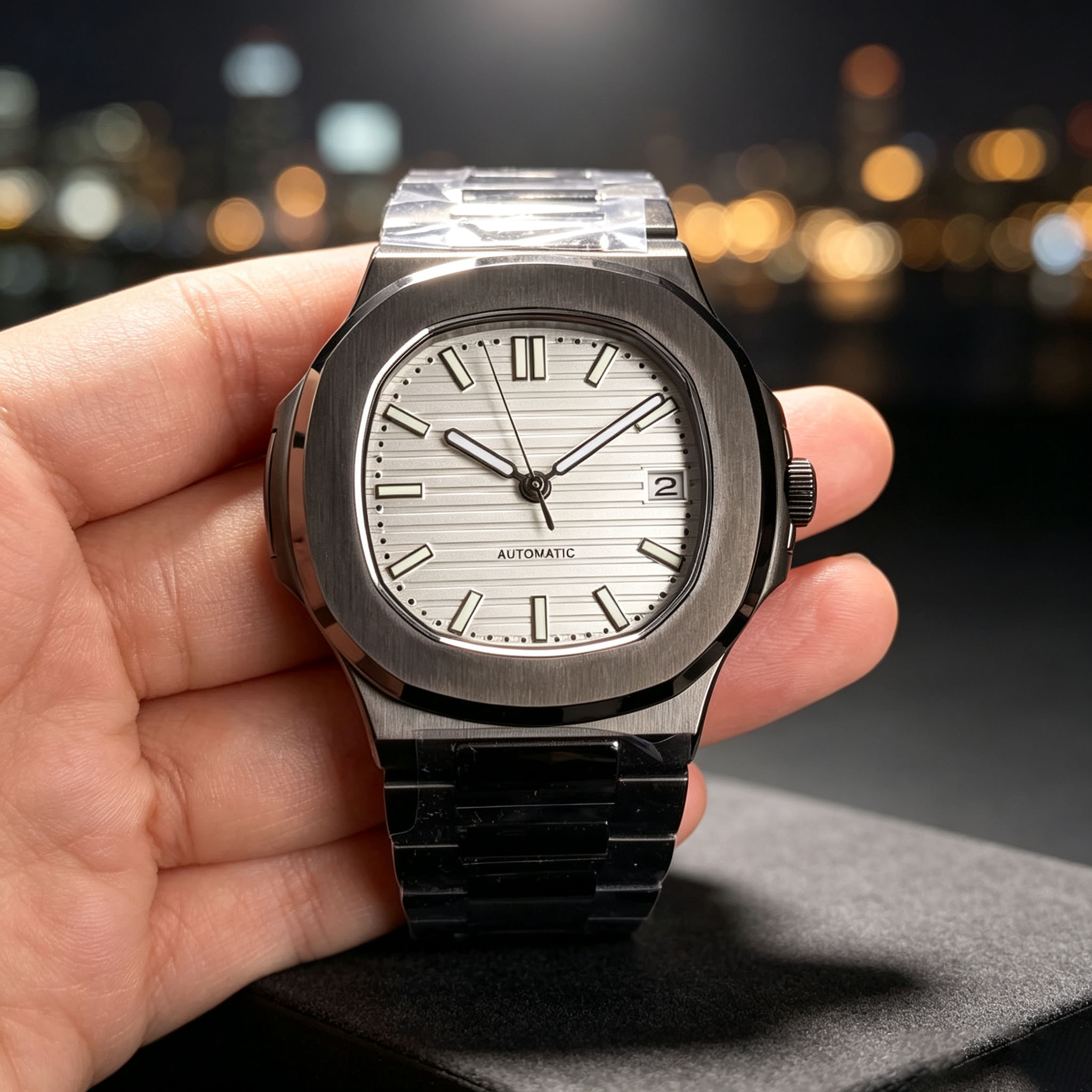 PVD Black Automatic Watch for  - Patek Philippe Watch Nautilus review and price